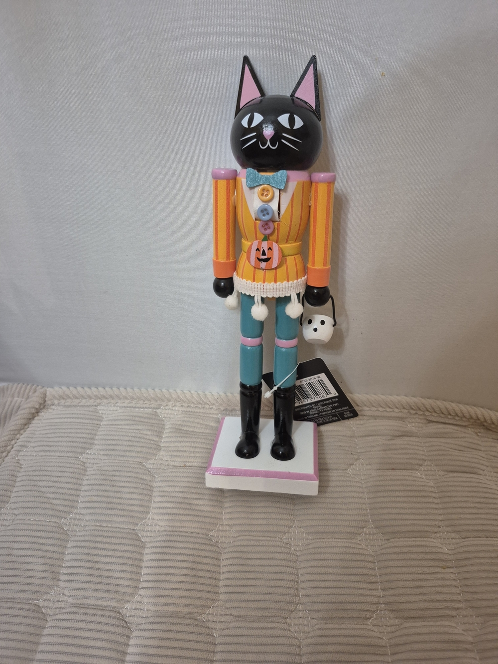 Black Cat Halloween Nutcracker Figurine - Decorative Home Accent